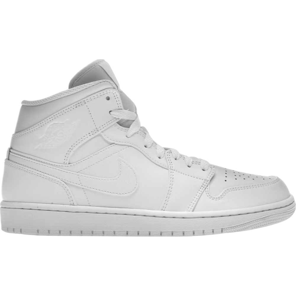 Jordan 1 Mid Triple White
