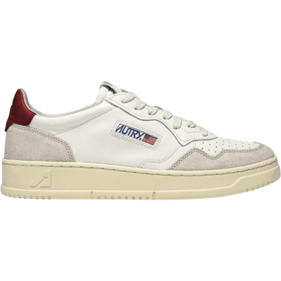 Autry Medalist Low White Red