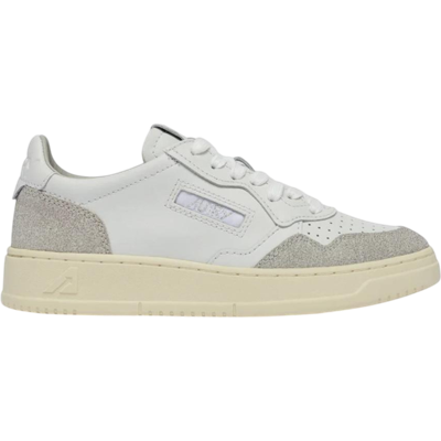Autry Medalist Low White Glitter (Women's)