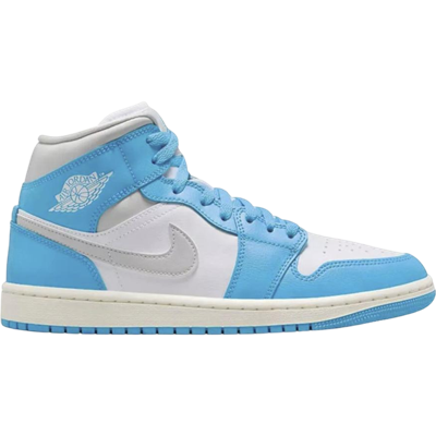 Jordan 1 Mid Dark Powder Blue White Sail Neutral Grey (Women's)