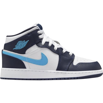 Jordan 1 Mid Obsidian Dark Powder Blue (GS)