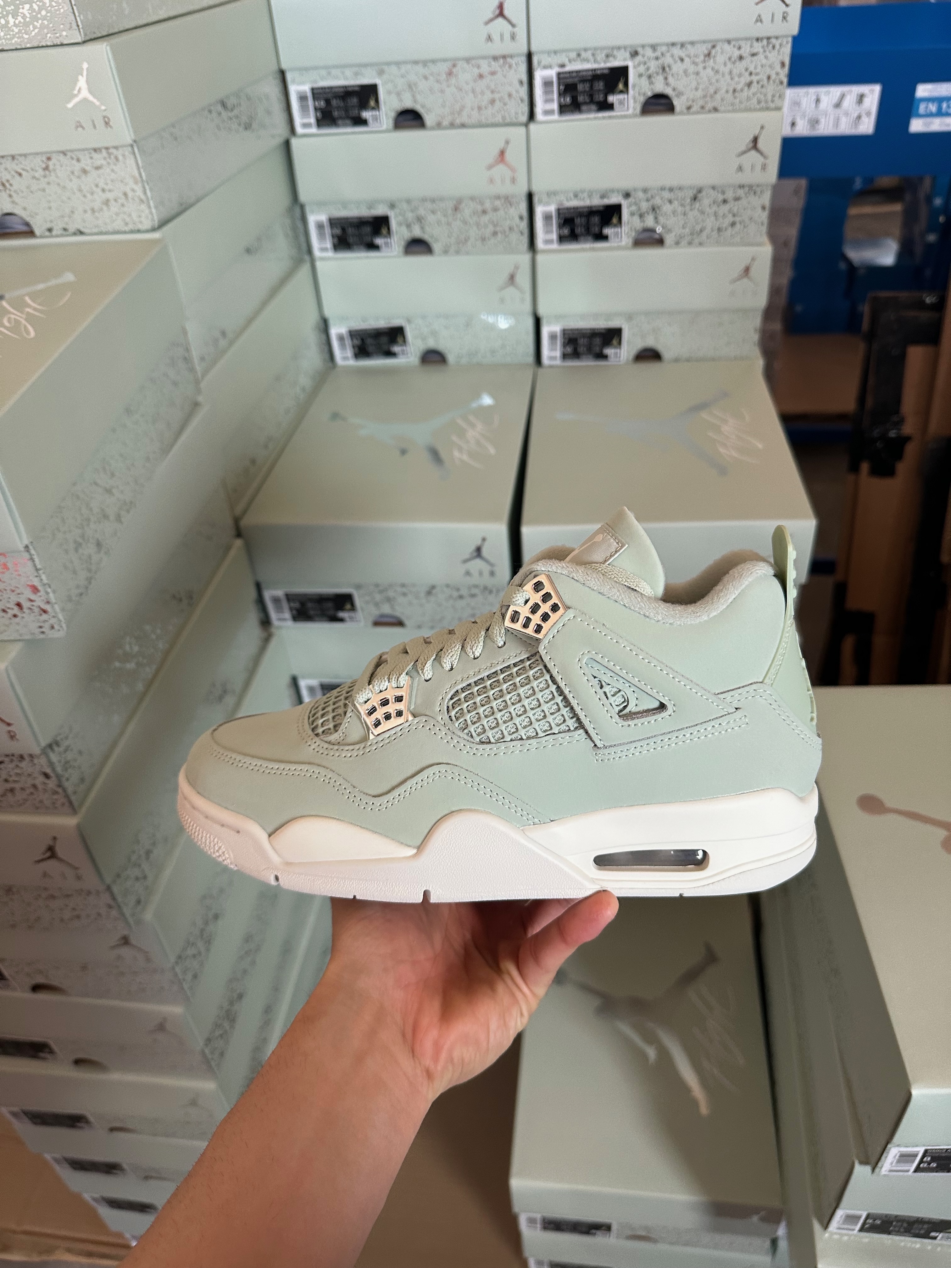 Jordan 4 Retro Seafoam Sail (Women's)