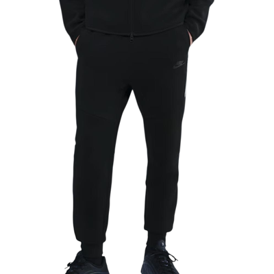 NIKE Tech Fleece Joggers Black White Reflective