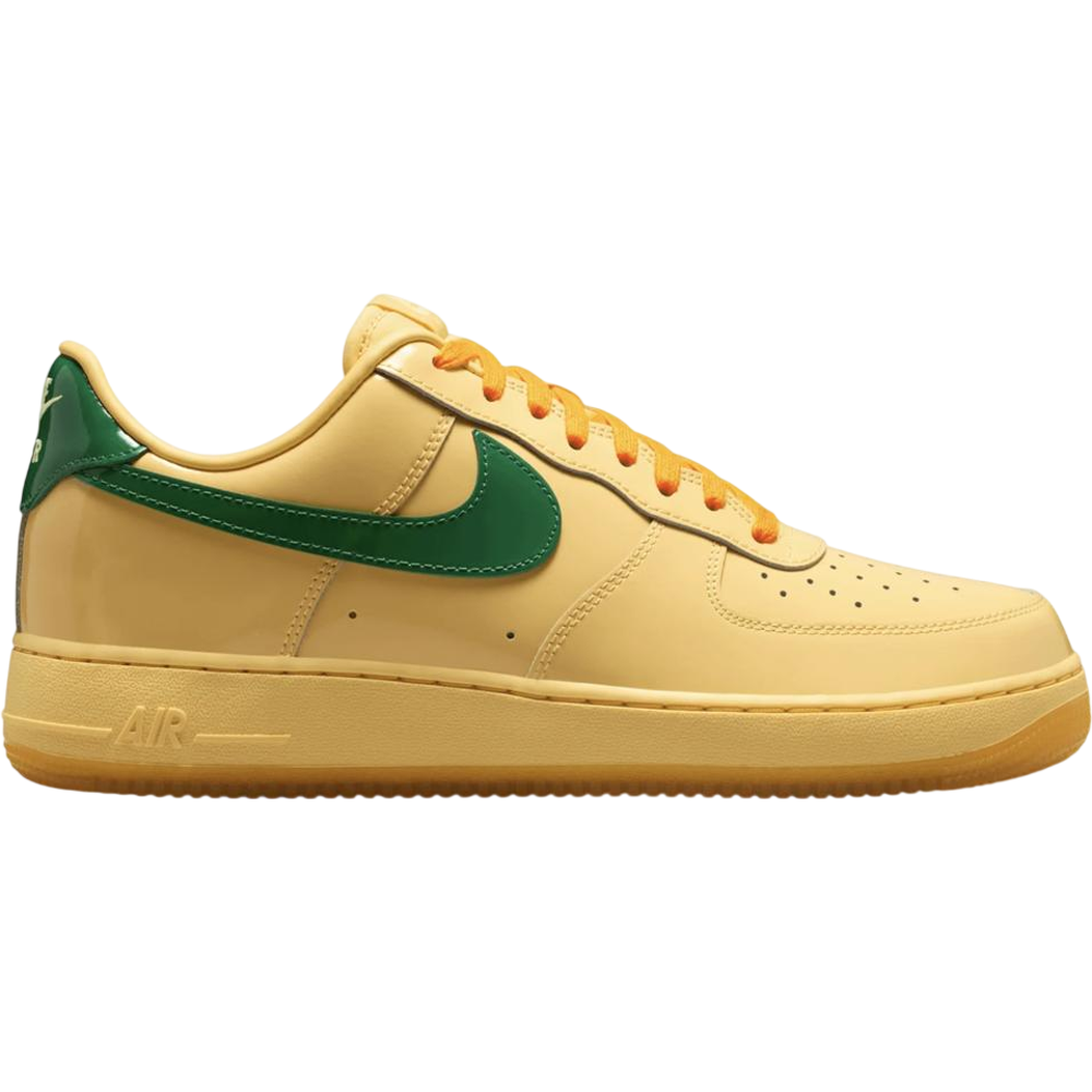 Nike Air Force 1 Low Patent Leather Topaz Gold Pine Green