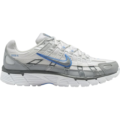 Nike P-6000 White Metallic Silver Blue