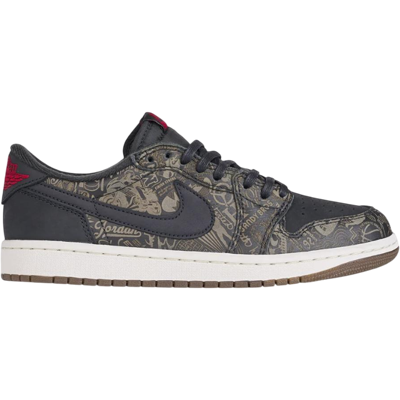 Jordan 1 Retro Low OG Laser Black University Red