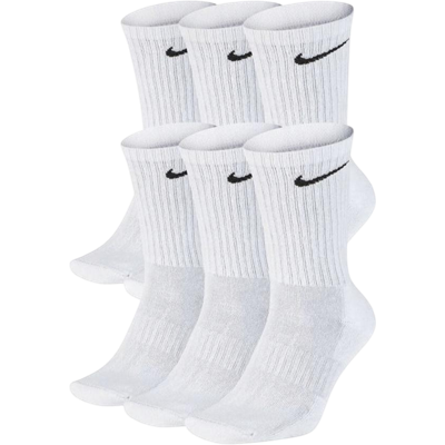 Nike Socks - Everyday Lightweight Crew White 6-PACK